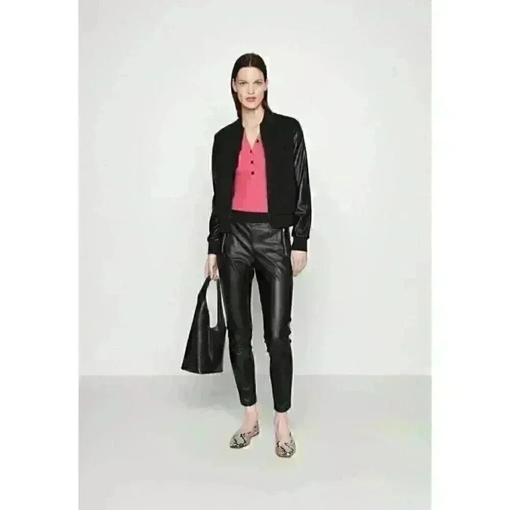 NEW MICHAEL Michael Kors Women's M Mixed-Media Skinny Pants • Reg Price $110 - Picture 1 of 5